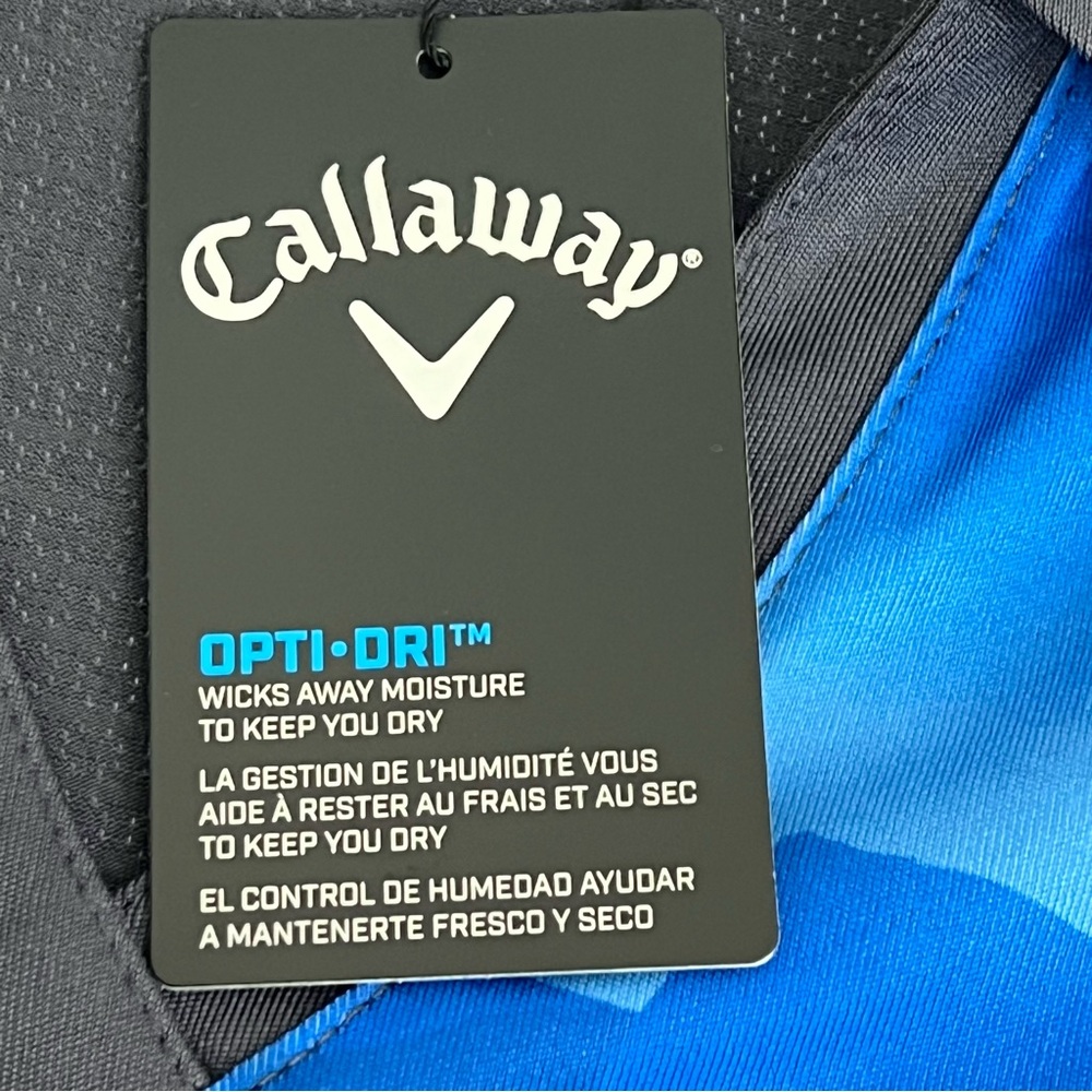 Callaway Golf Sleeveless V-Neck Shirt Moisture Wicking Blue Sea Star Top - Picture 10 of 12
